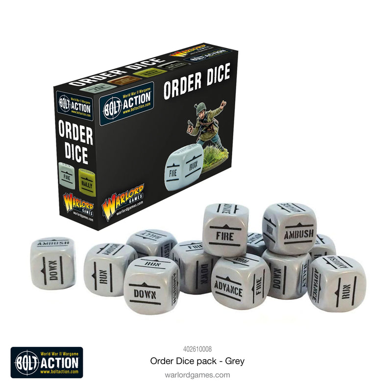 Bolt Action: Order Dice (Grey)