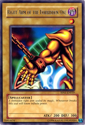 Right Arm of the Forbidden One [RP01-EN019] Rare