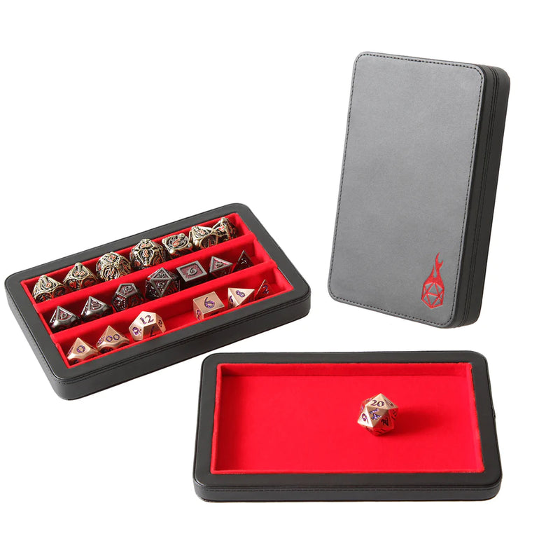 Forged Reliquary - 3-Row Premium Dice Case (Red)