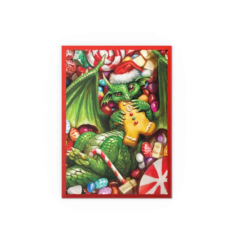 Dragon Shield: Standard 100ct Brushed Art Sleeves - Christmas Dragon (2024)