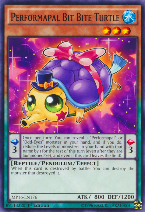 Performapal Bit Bite Turtle [MP16-EN176] Common