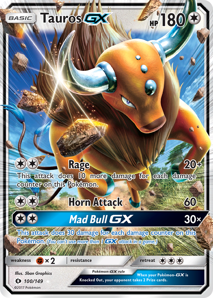 Tauros GX (100/149) [Sun & Moon: Base Set]