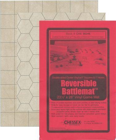 Chessex: Reversible Battlemat - 1 inch Squares and Hexes