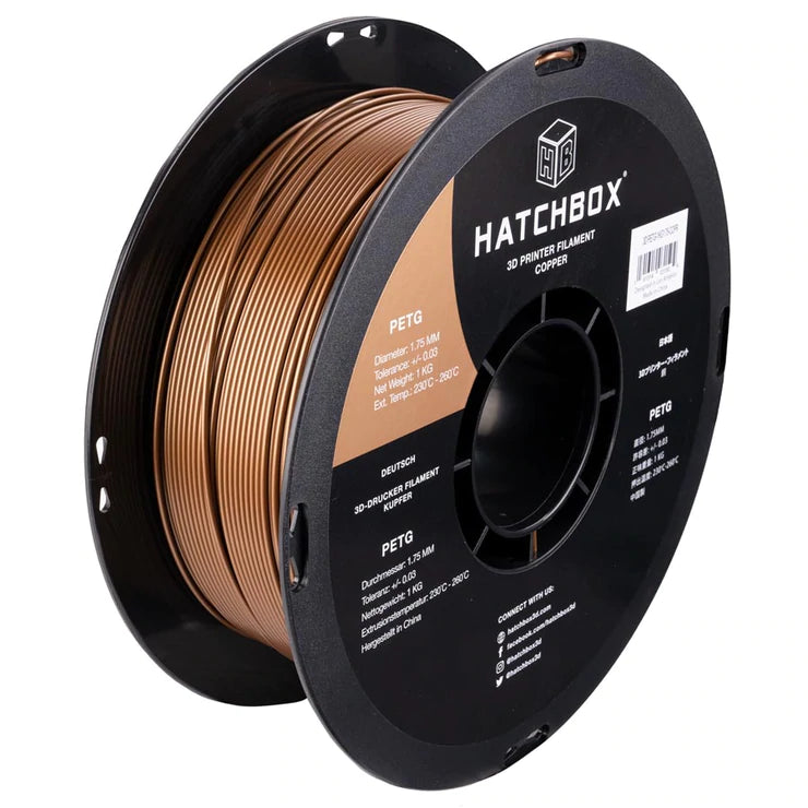 Hatchbox:  PETG - Copper 1.75mm Filament 1KG Spool