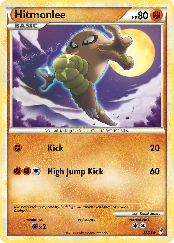 Hitmonlee (58/95) [HeartGold & SoulSilver: Call of Legends]