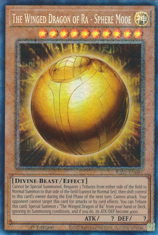 The Winged Dragon of Ra - Sphere Mode [RA01-EN007] Prismatic Collector's Rare