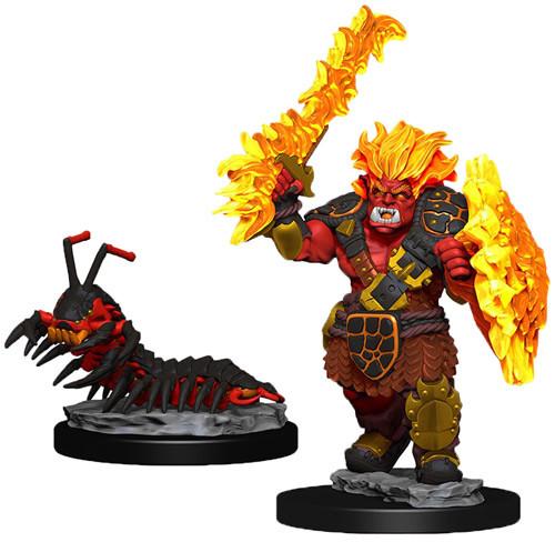 WizKids: Wardlings Pre-Painted Miniatures - Fire Orc & Fire Centipede