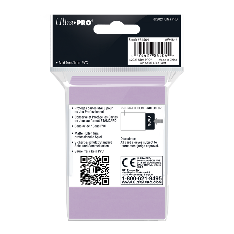 Ultra PRO: Standard 50ct Sleeves - PRO-Matte (Lilac)