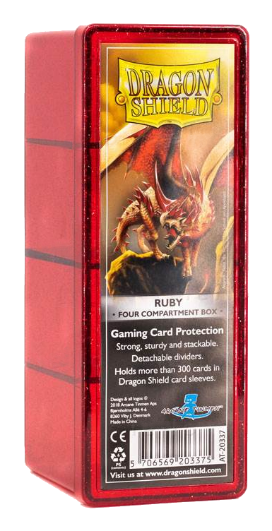 Dragon Shield: Four-Compartment Deck Box - Ruby