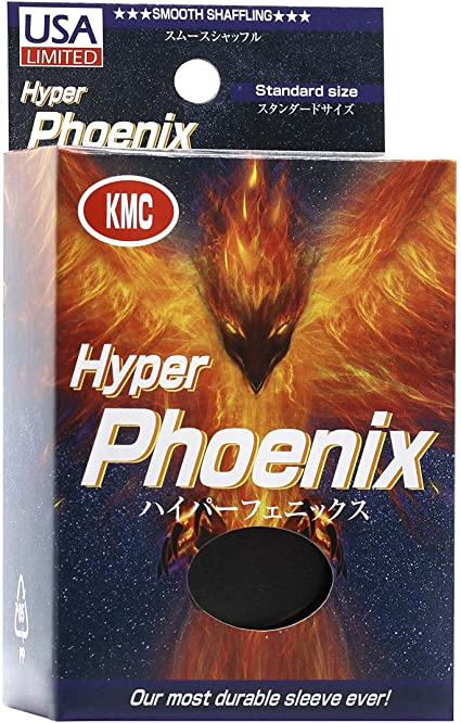 KMC: Deck Protector Sleeves -  Matte Hyper Phoenix Black (100ct)