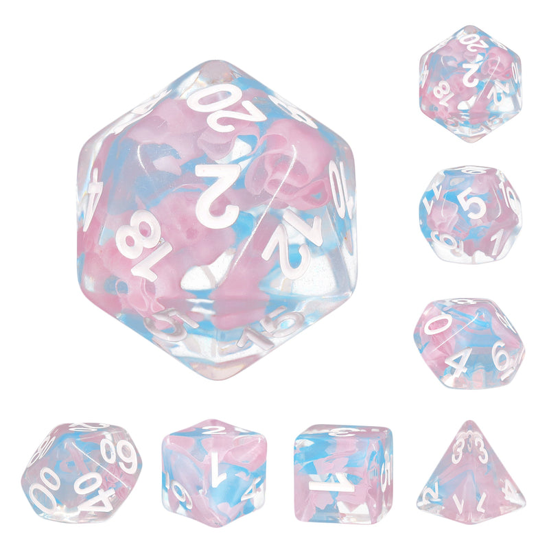 A&H Dice: Pink Butterfly - Poly 7 Die Set