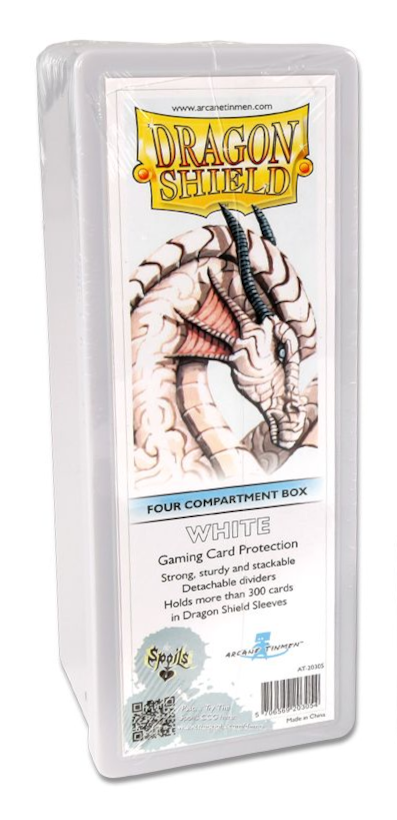 Dragon Shield: Four-Compartment Deck Box - White