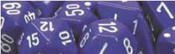 Chessex: 36ct Dice Block - Opaque (Purple/White)