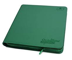 Ultimate Guard: QuadRow - XenoSkin Green (Zippered, 12-pocket)