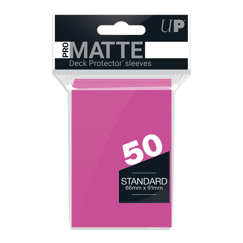 Ultra PRO: Standard 50ct Sleeves - PRO-Matte (Bright Pink)