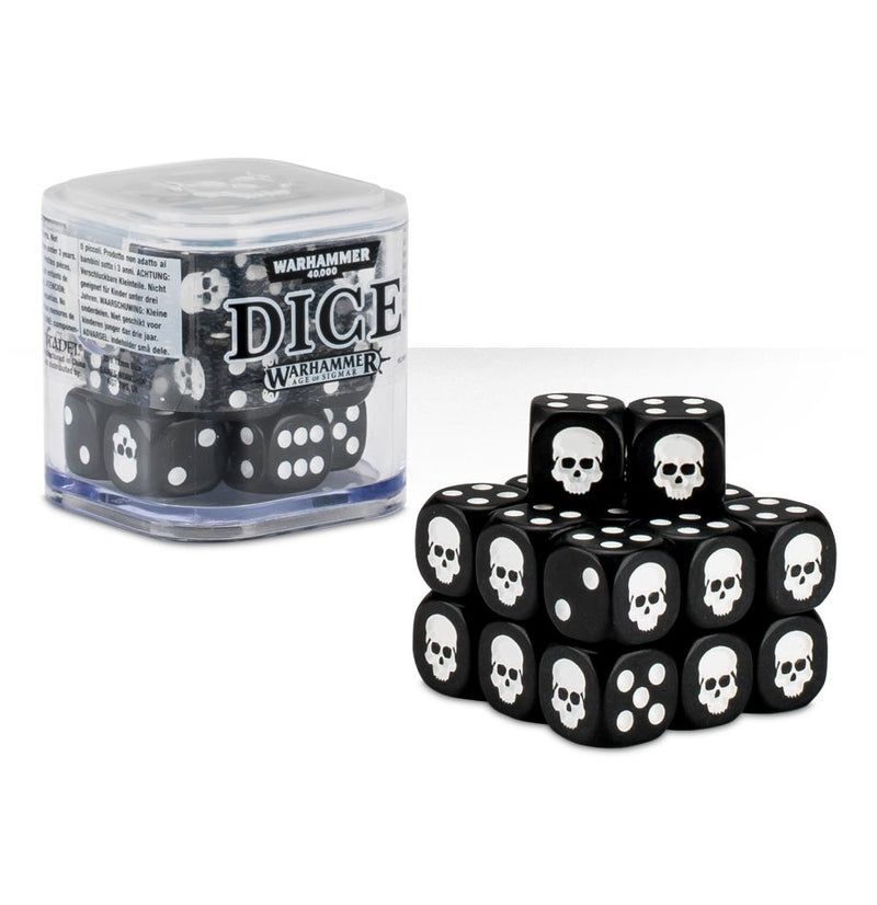 Games Workshop: Dice Cube - Black (20ct)